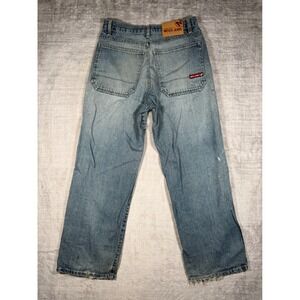 Mecca Jeans Mens 30x30 Blue Denim Vintage Y2K Relaxed Fit Distressed Streetwear